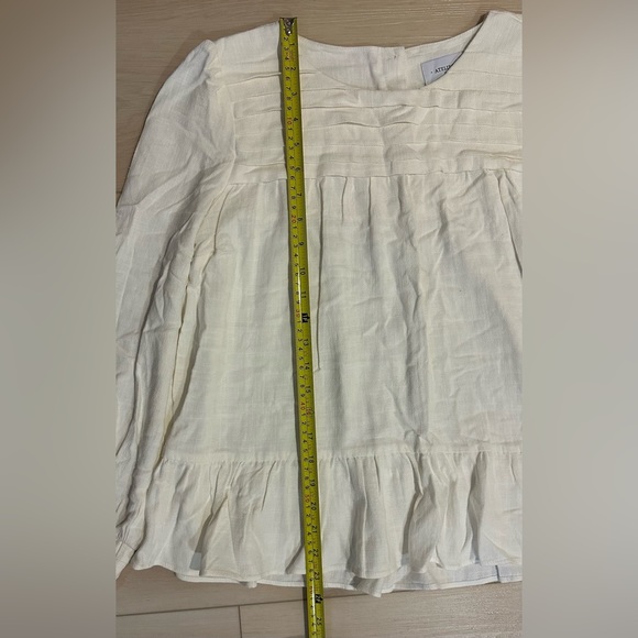 Atelier Camille linen flowy long sleeve blouse size small, white - Picture 7 of 11